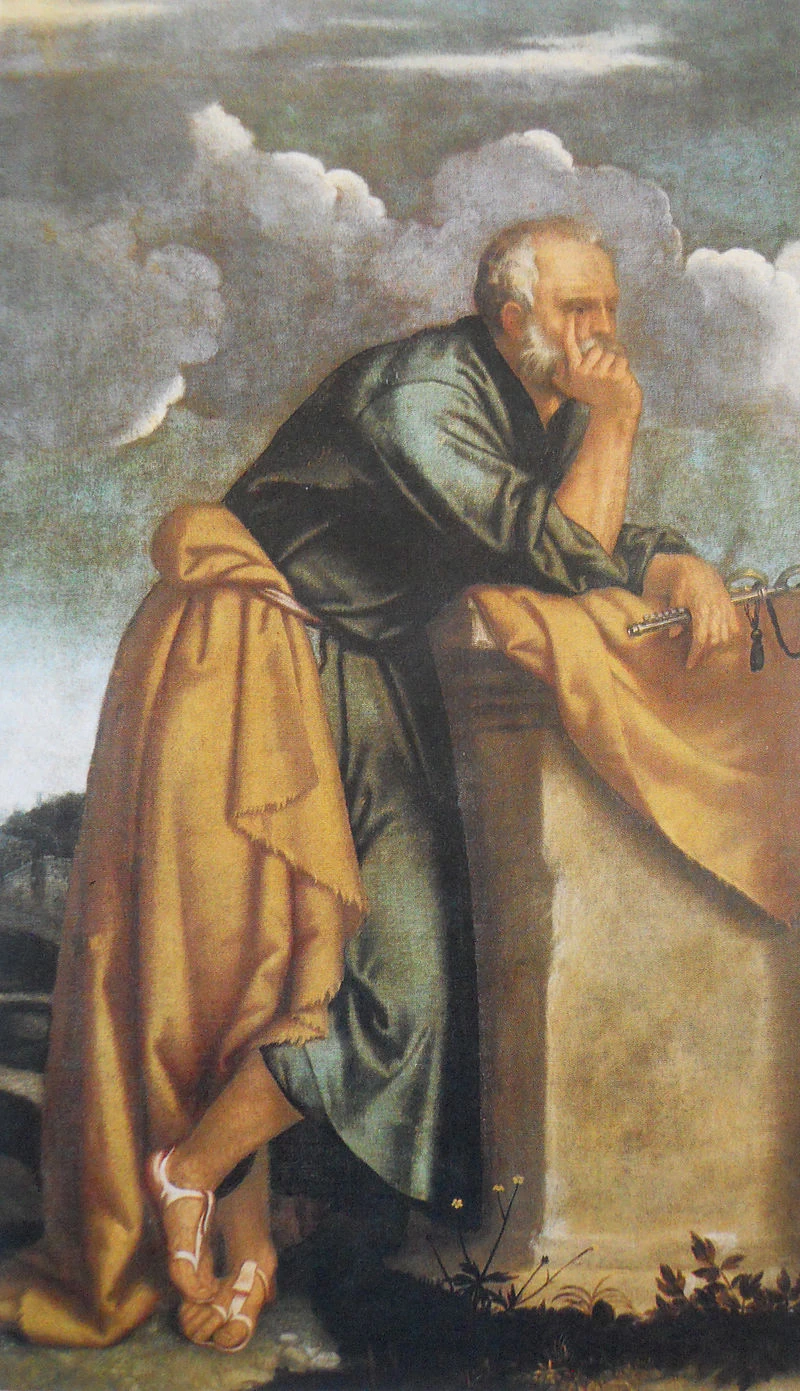 190-Alessandro Bonvicino-Moretto-San Pietro in meditazione-Brescia